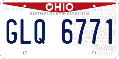 OH license plate GLQ6771