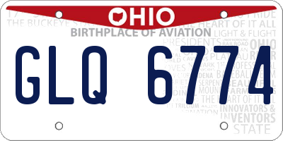 OH license plate GLQ6774