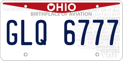 OH license plate GLQ6777
