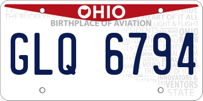 OH license plate GLQ6794