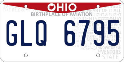OH license plate GLQ6795