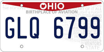 OH license plate GLQ6799