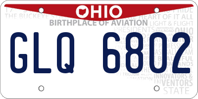 OH license plate GLQ6802