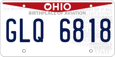 OH license plate GLQ6818