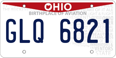 OH license plate GLQ6821