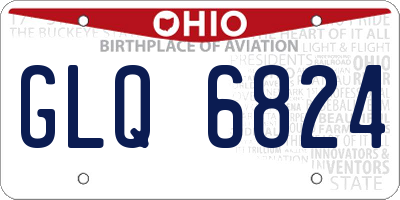 OH license plate GLQ6824