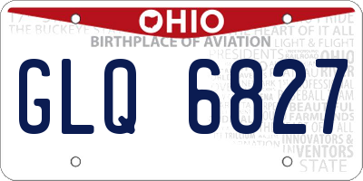 OH license plate GLQ6827