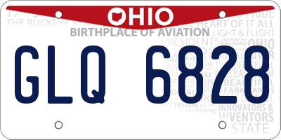 OH license plate GLQ6828