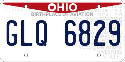 OH license plate GLQ6829