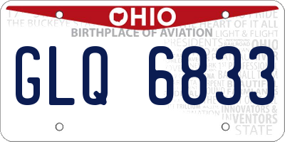 OH license plate GLQ6833