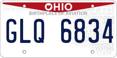 OH license plate GLQ6834