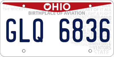 OH license plate GLQ6836
