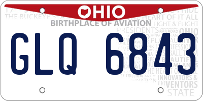 OH license plate GLQ6843