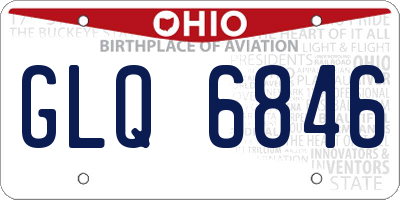 OH license plate GLQ6846