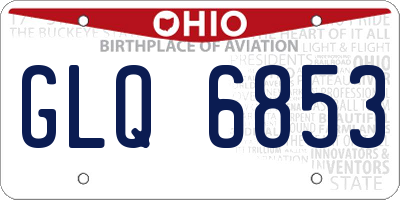 OH license plate GLQ6853
