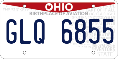 OH license plate GLQ6855