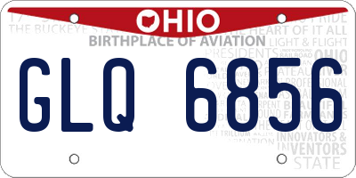 OH license plate GLQ6856