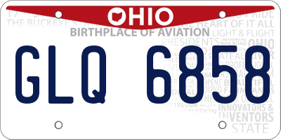 OH license plate GLQ6858