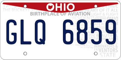 OH license plate GLQ6859