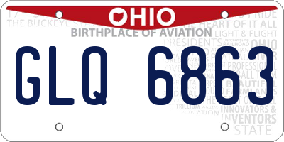 OH license plate GLQ6863