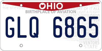 OH license plate GLQ6865