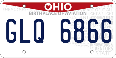 OH license plate GLQ6866