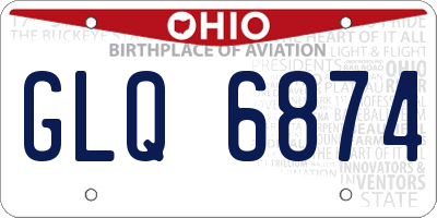 OH license plate GLQ6874