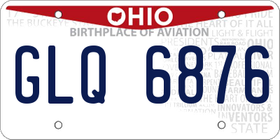 OH license plate GLQ6876