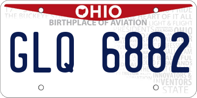 OH license plate GLQ6882