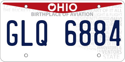 OH license plate GLQ6884