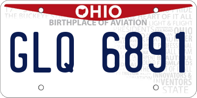 OH license plate GLQ6891