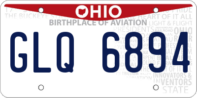 OH license plate GLQ6894