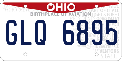 OH license plate GLQ6895