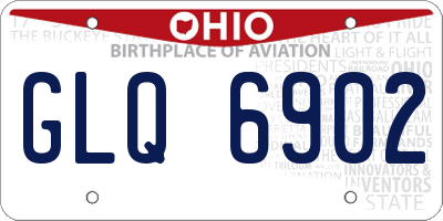 OH license plate GLQ6902