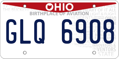 OH license plate GLQ6908