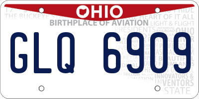 OH license plate GLQ6909