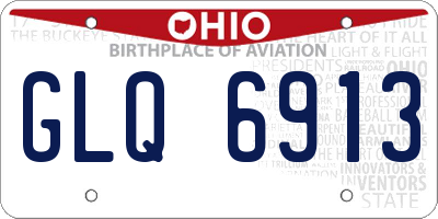 OH license plate GLQ6913