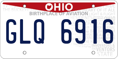 OH license plate GLQ6916