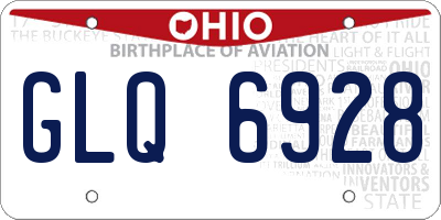 OH license plate GLQ6928