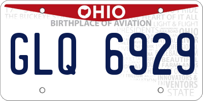 OH license plate GLQ6929