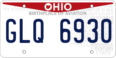 OH license plate GLQ6930