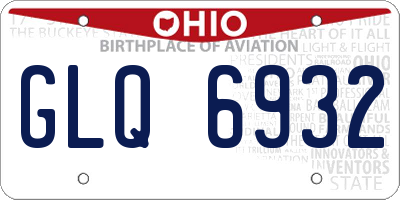 OH license plate GLQ6932