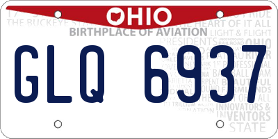 OH license plate GLQ6937