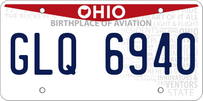 OH license plate GLQ6940