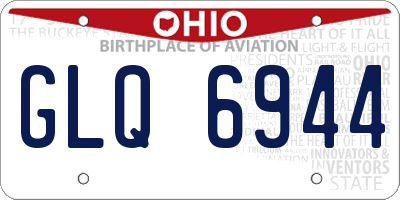 OH license plate GLQ6944