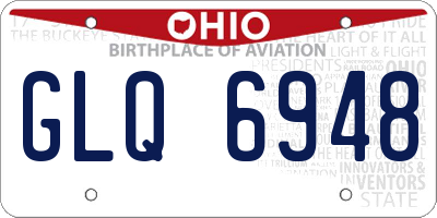 OH license plate GLQ6948