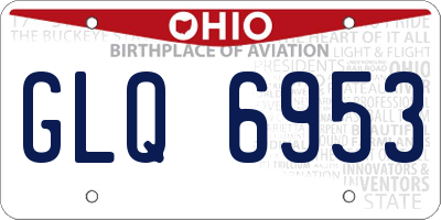 OH license plate GLQ6953