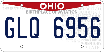 OH license plate GLQ6956