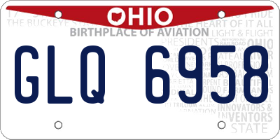 OH license plate GLQ6958