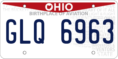 OH license plate GLQ6963